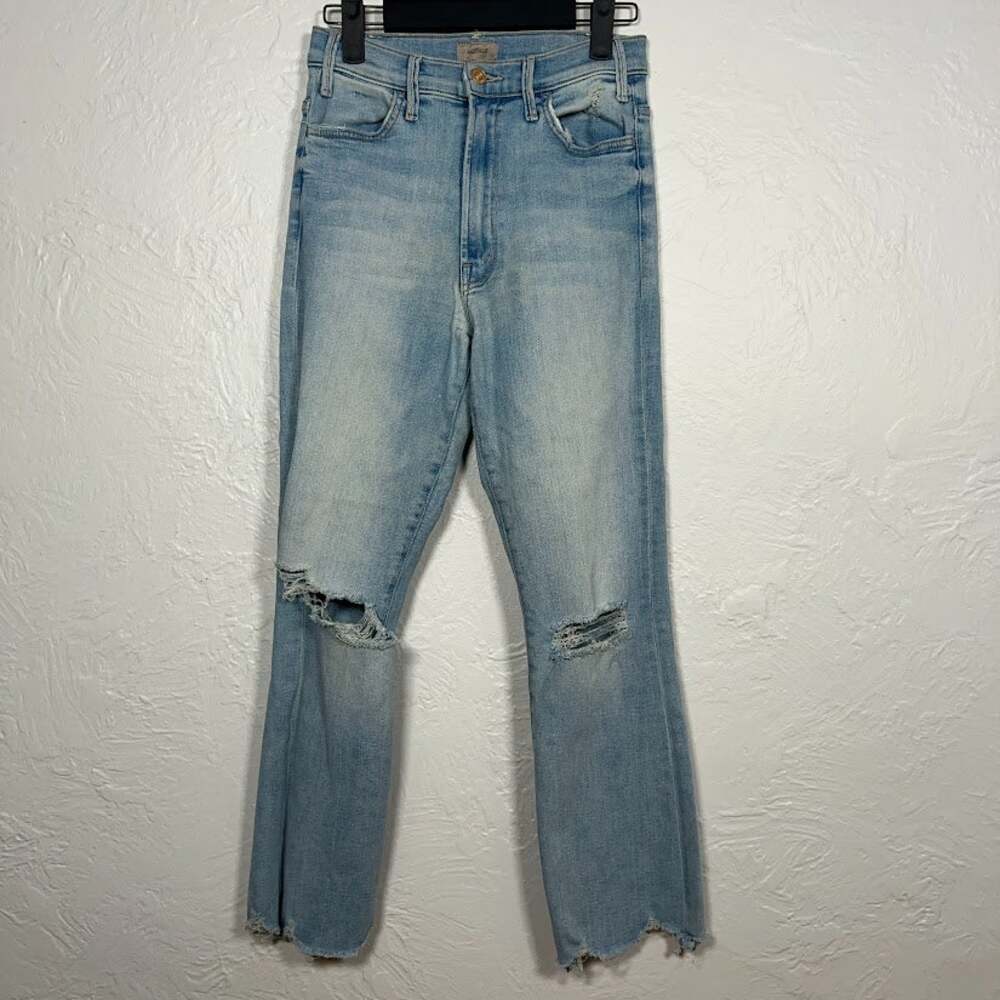 MOTHER The Hustler Ankle Chew Jeans in Petal Plucker Light Wash Size 26